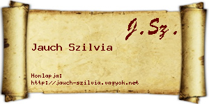 Jauch Szilvia névjegykártya