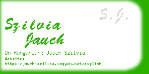 szilvia jauch business card